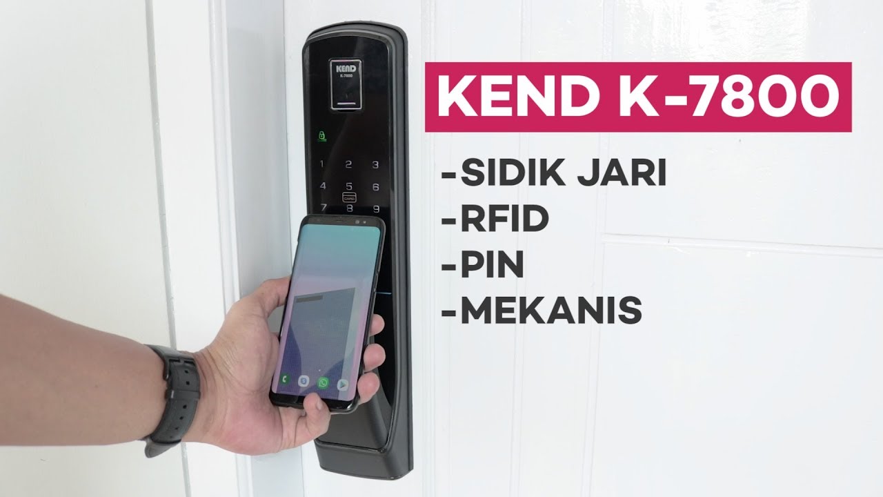 Kunci Pintu Digital Pakai Sidik Jari – KEND K-7800 Digital Door Lock