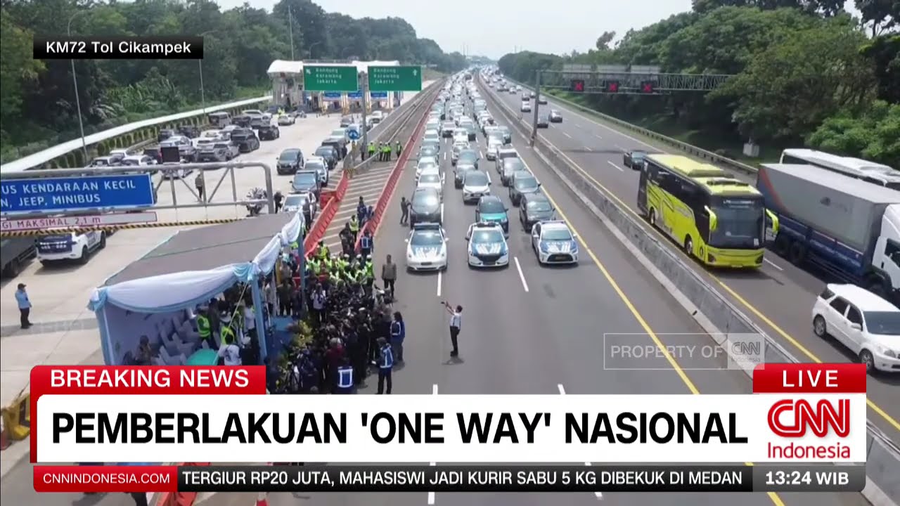 BREAKING NEWS Pemberlakuan One Way Nasional