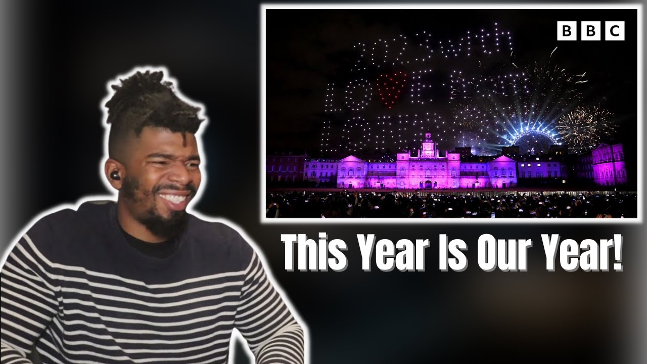 AMERICAN REACTS TO Happy New Year Live! 🎆 London Fireworks 2023 🔴 BBC