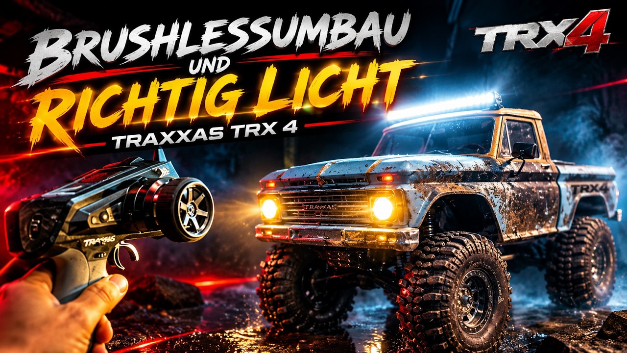 Traxxas TRX-4 Brushless Umbau, LED LICHT und TUNING