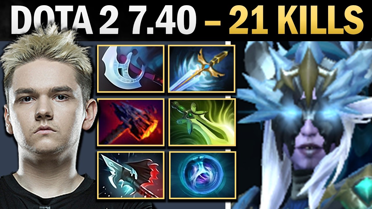 Профессиональный керри Drow Ranger с Falcon и 21 убийством — геймплей Dota.