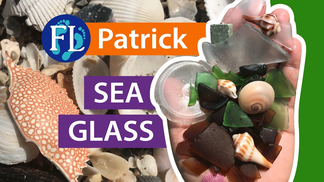 Patrick Beach Sea Glass & Shells #seaglass #shelling #florida Shell & glass hunting beach walk ❤️