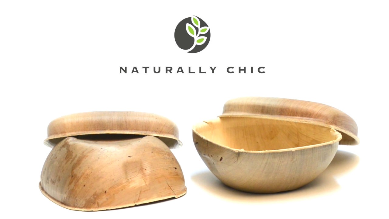 New Palm Leaf Bowl with Lid