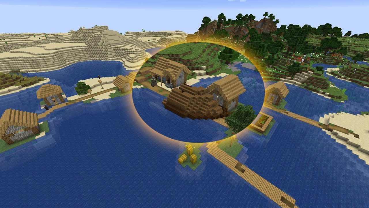 Minecraft 1.15 Seed 266: Four villages and five desert temples