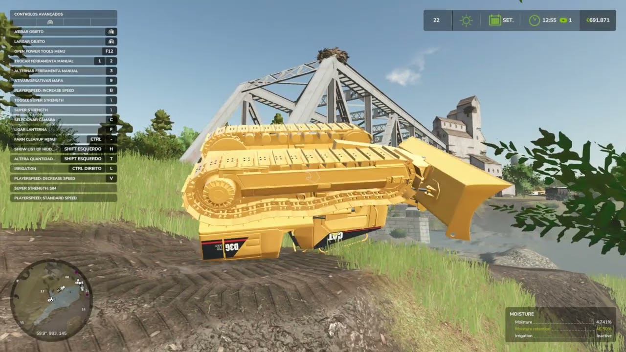 Construção de nova estrada Farming Simulator 25