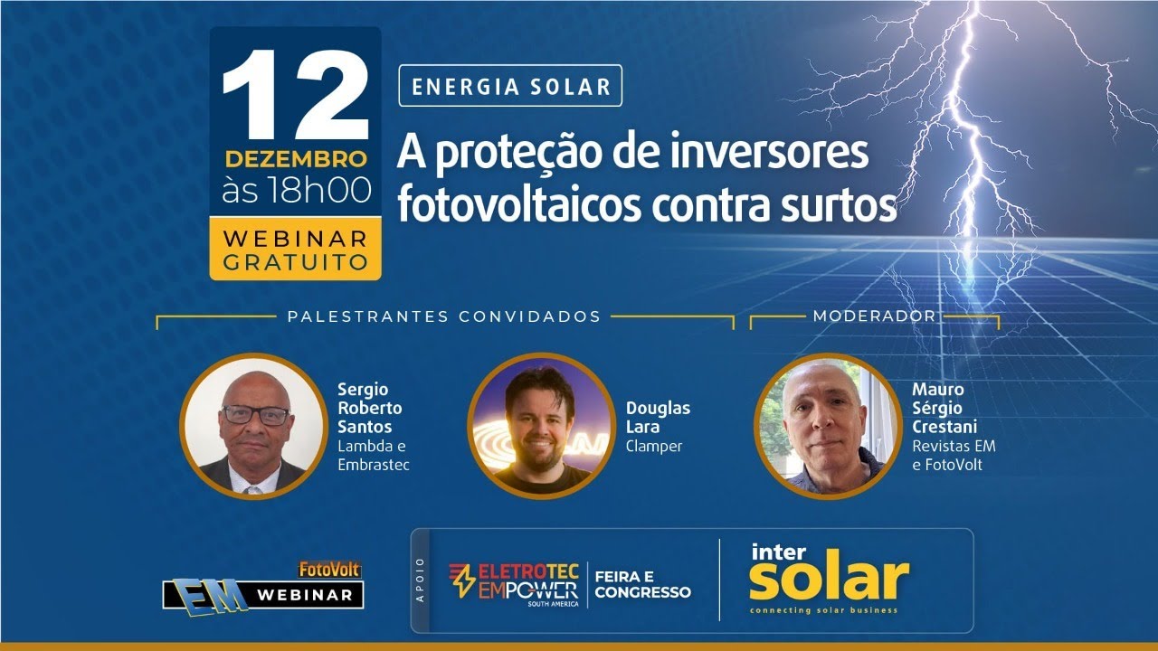 97° EM Webinar - A proteção de inversores fotovoltaicos contra surtos