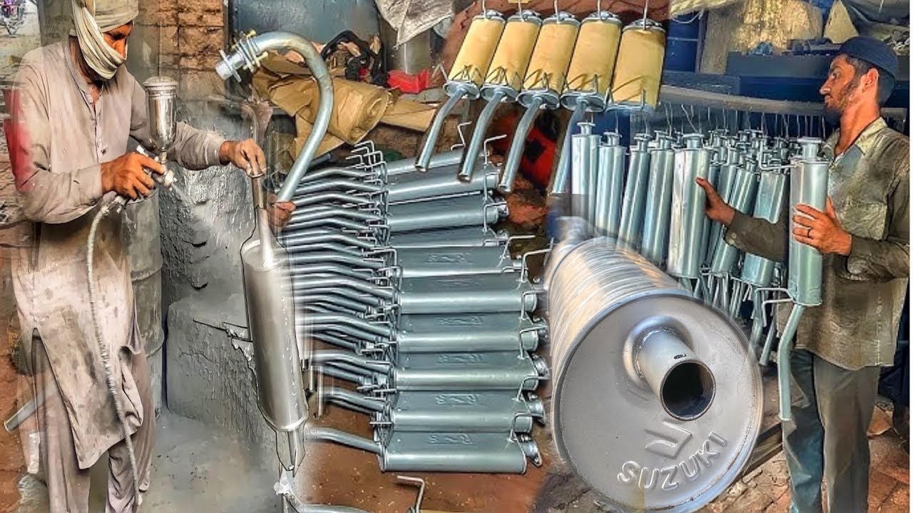 Suzuki Car Silencer Exhaust are Made from Metal Sheets || производство глушителя выхлопа грузовика