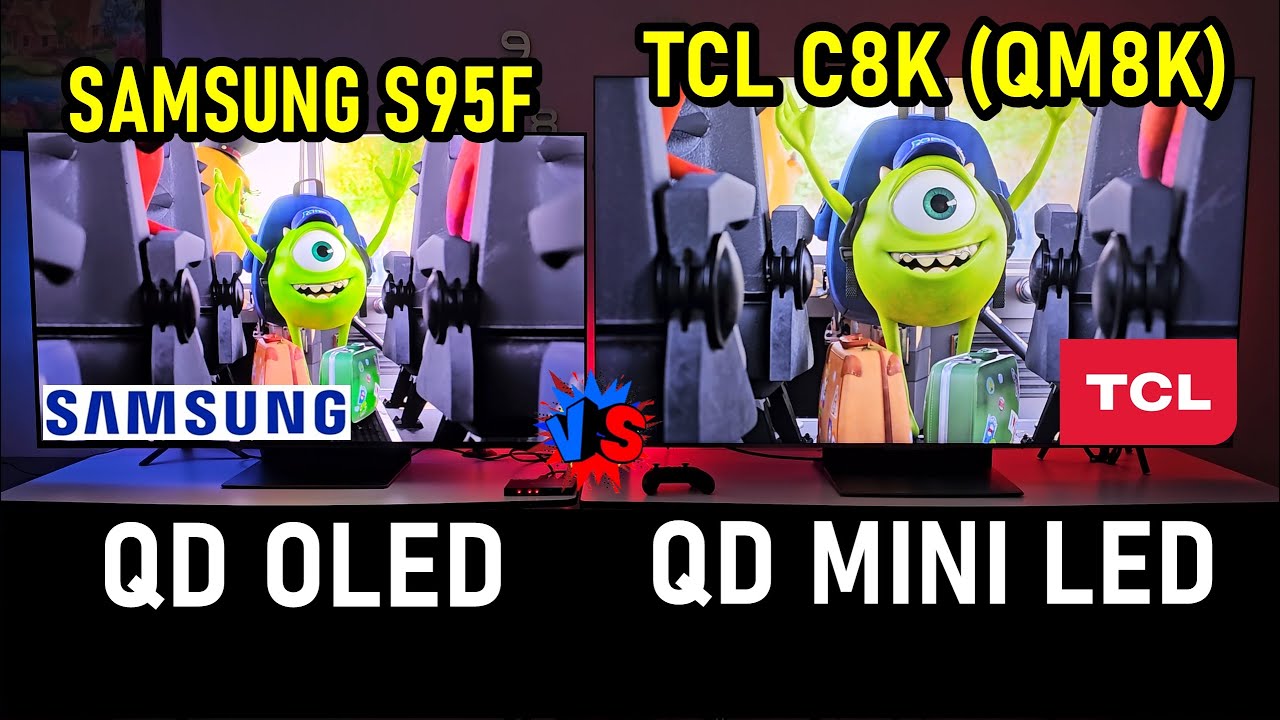 SAMSUNG S95F vs TCL C8K (QM8K) QD OLED vs QD MINI LED / ¿CUÁL TE CONVIENE MÁS?