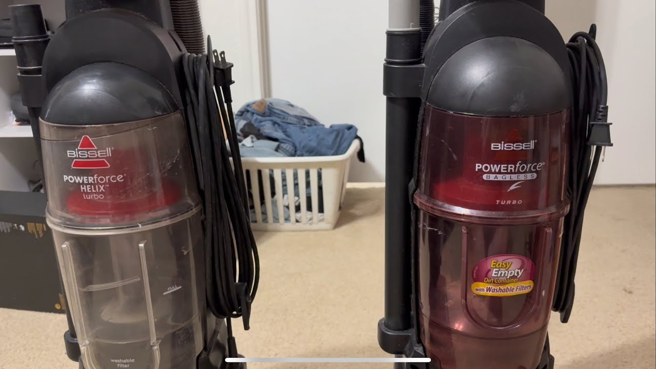 Сравнение Bissell Powerforce Bagless и Powerforce Helix Turbo.