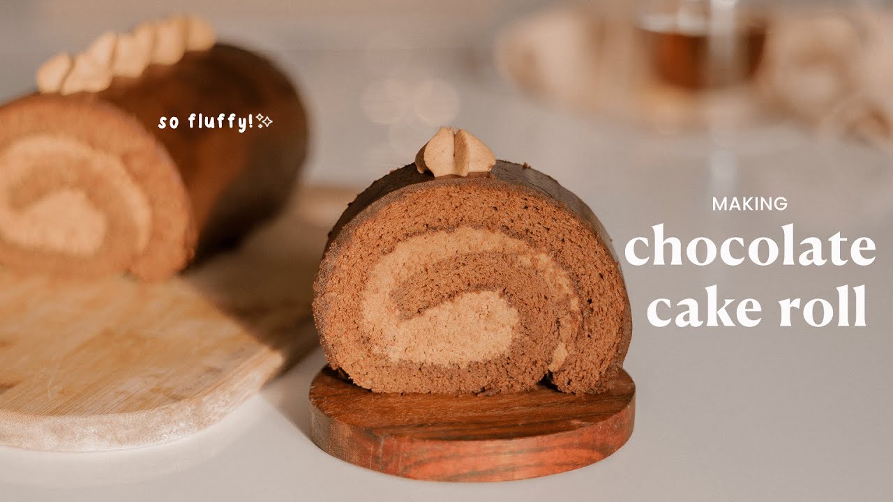 ASMR How to Make the Best Chocolate Cake Roll Ever!