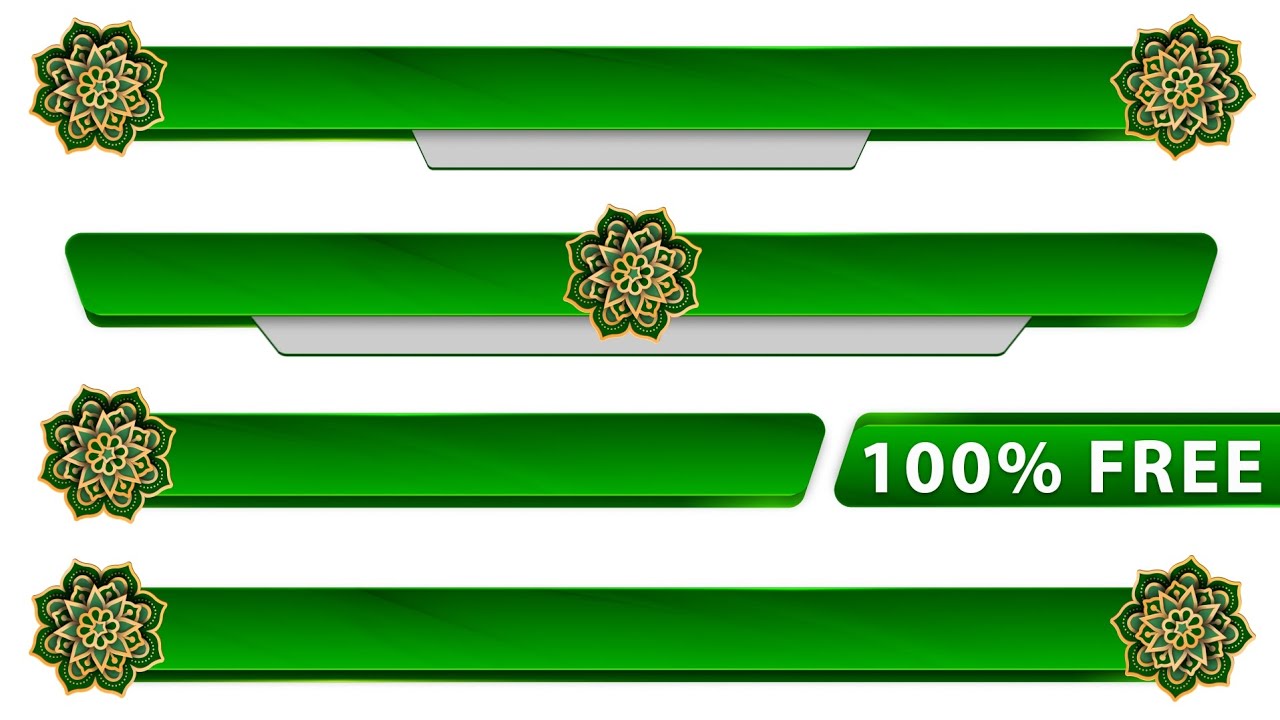 Islamic Lowerthirds Green Screen - Free  Islamic Frames - MTC VFX