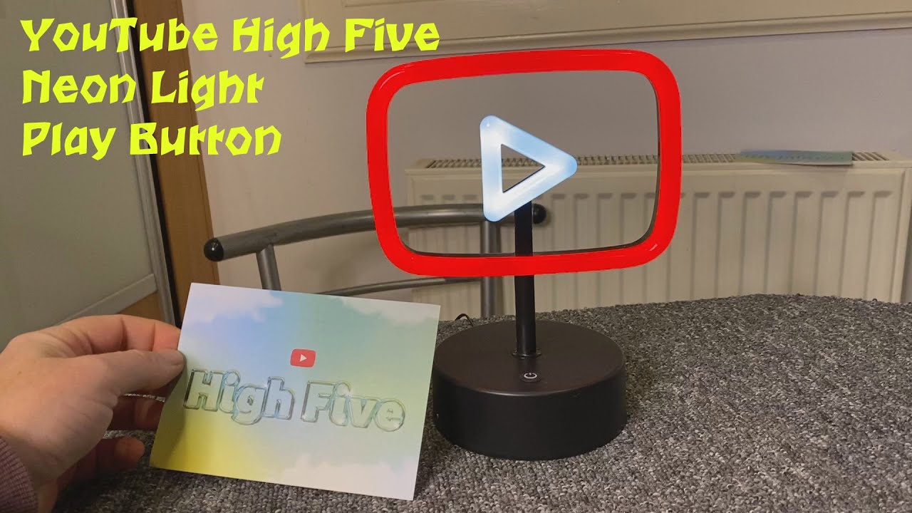 Youtube High Five Neon Light