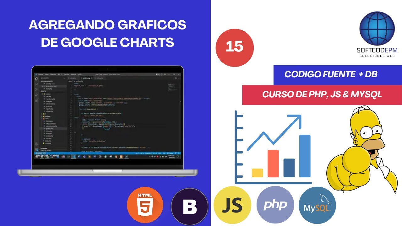 17. Sistema CRUD - Usando Gráficos con Google Charts -  PHP & MYSQL