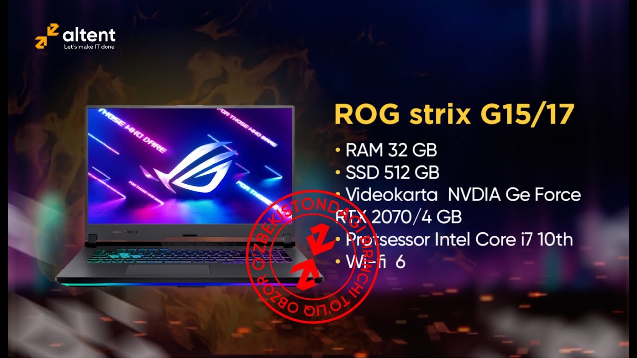 Rog Strix G15 To'liq 