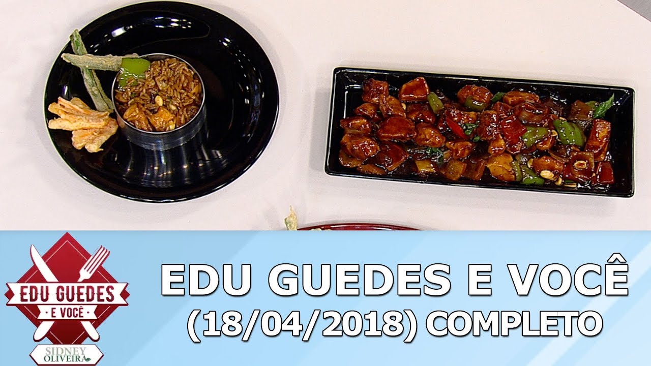 Edu Guedes ensina receita de frango xadrez e tempurá