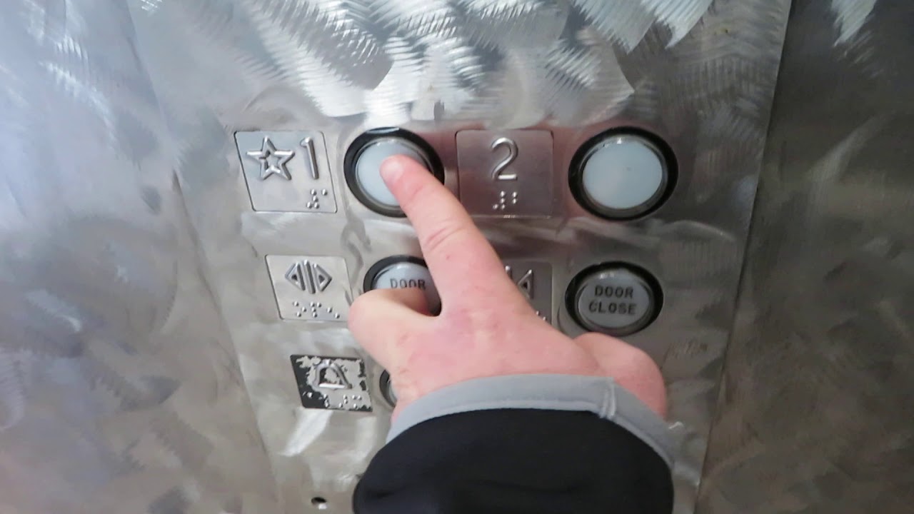(REMOVED) EPIC MOTOR! Montgomery Hydraulic Glass Elevator @ Fashion Valley Mall, In San Diego