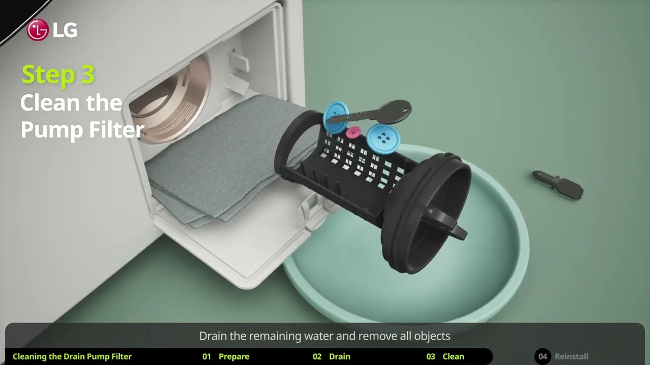 [LG Front Load Washers] Cleaning The Drain Filter