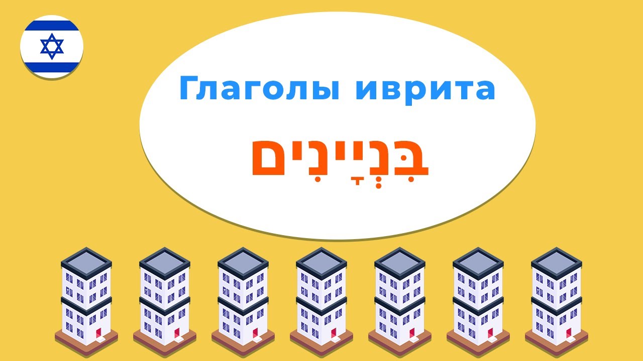 Глаголы иврита · Биньяны глаголов в иврите · Прошедшее и будущее время · Биньяны иврит · Введение