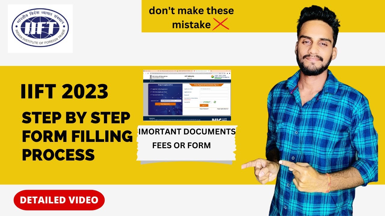 IIFT 2023 -STEP BY STEP FORM FILLING PROCESS I DETAILED VIDEO I DON'T MAKE THESE MISTAKES #iift2023