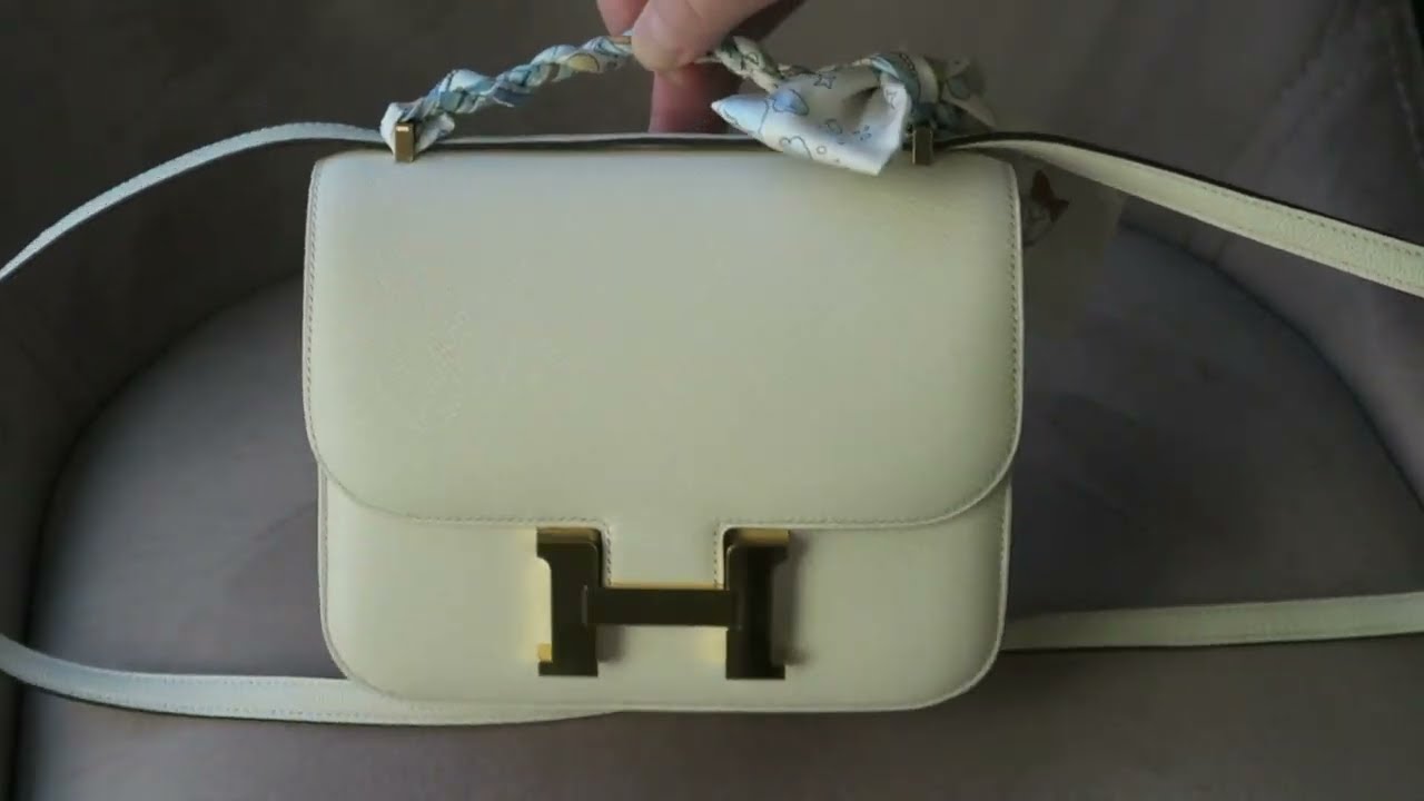 How to tie twilly on Hermes Constance Bag