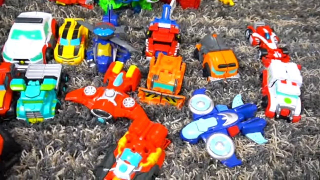 Transformers Rescue Bots Academy Hot Shot Hovercraft and Full Recruit Robots Collection!