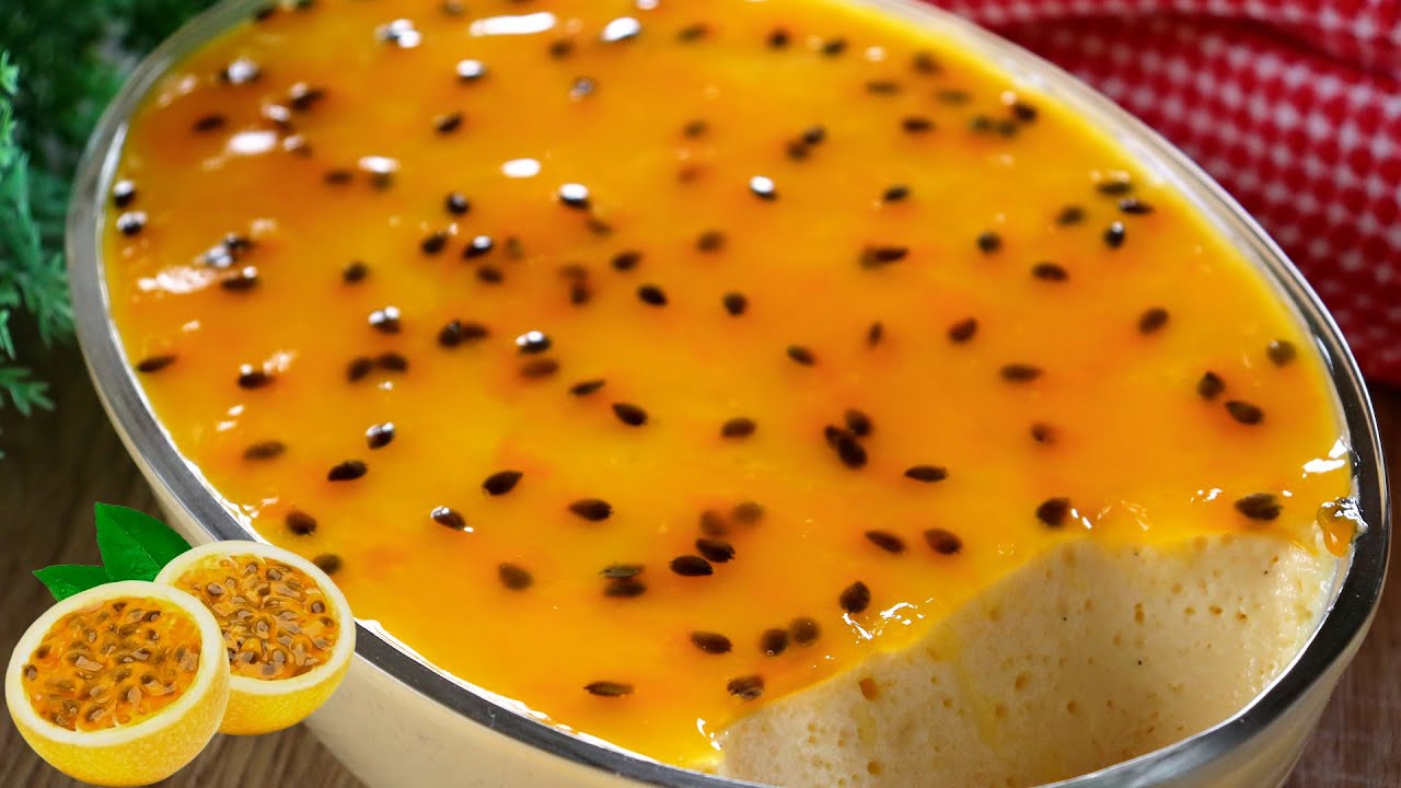 SOBREMESA GELADINHA E CHEIA DE SABOR! MOUSSE DE MARACUJÁ