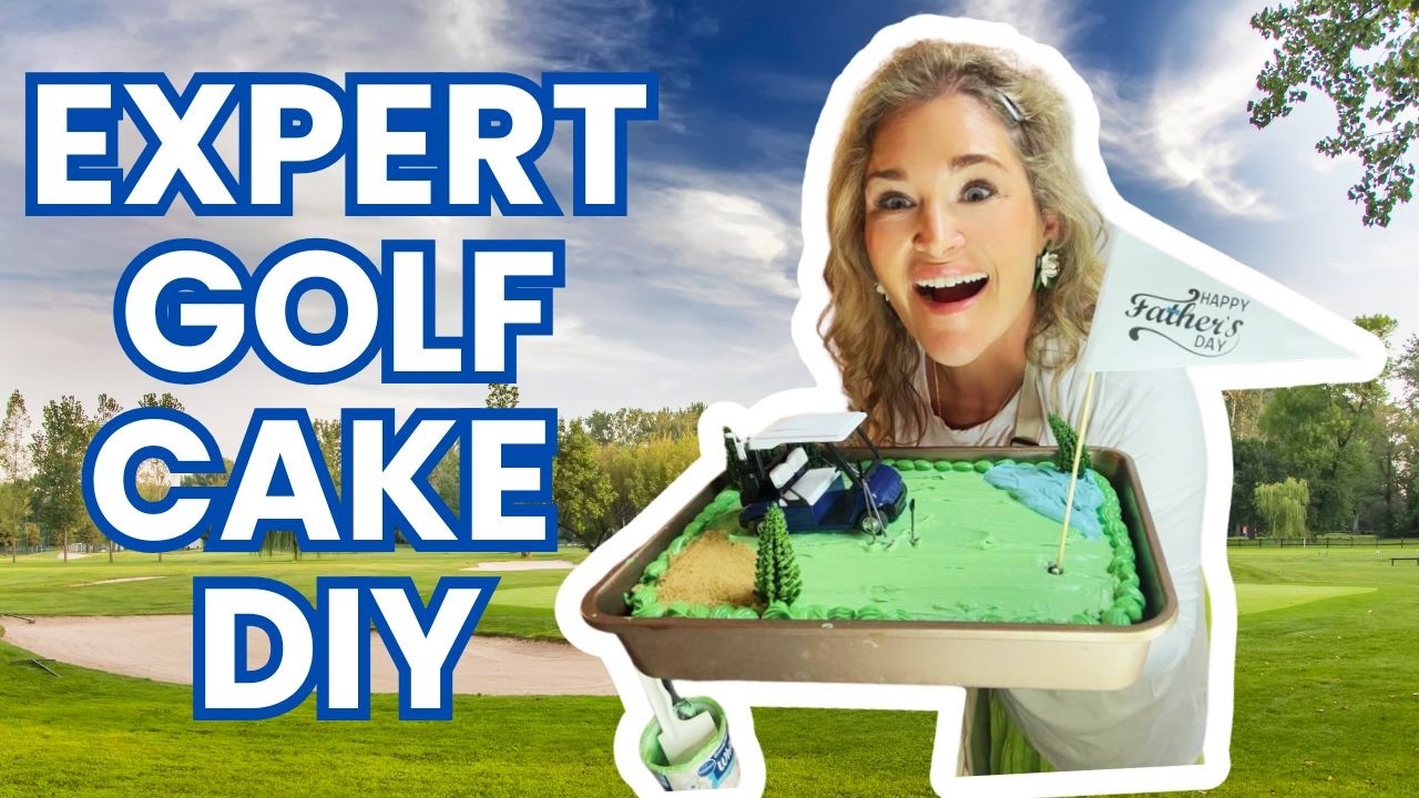 Expert Golf Cake DIY With Mini Golf Cart & Clubs | Level 3 Expert Golf Course Cake Design