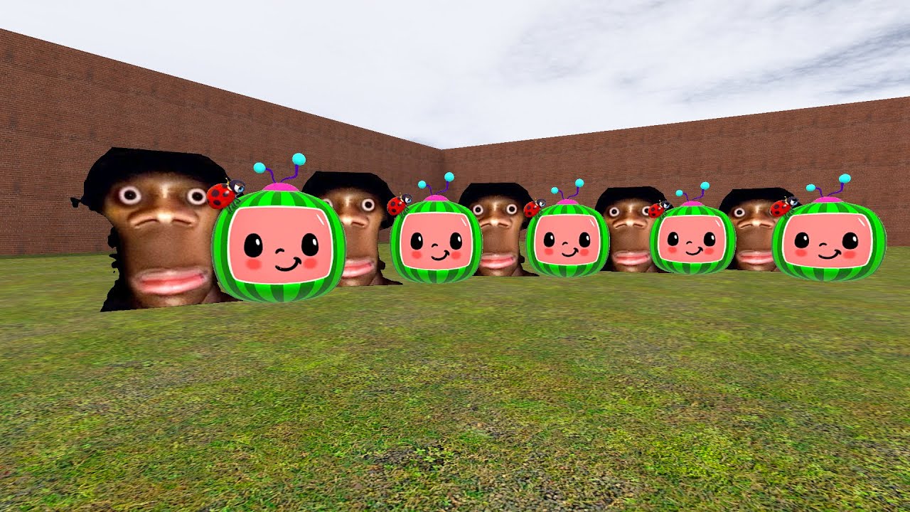 Many Hi my name is aughhhh and  COCOMELON in GMod Big Maze l Gmod Nextbots