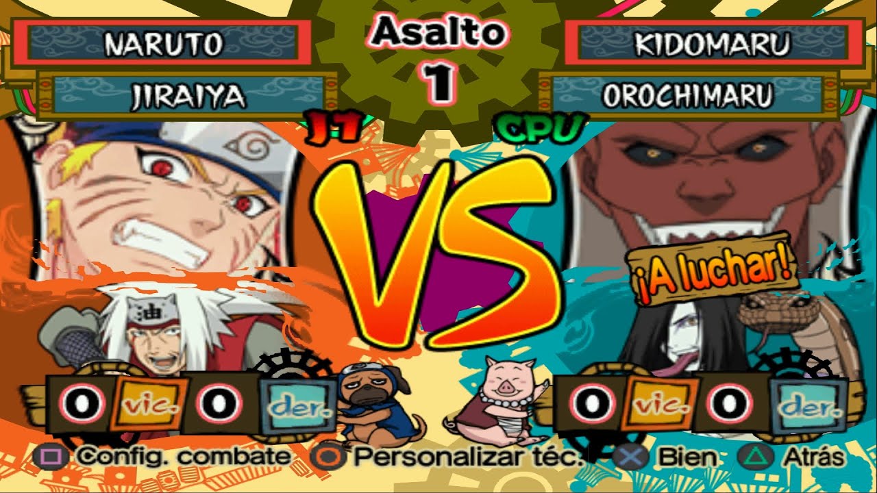Naruto (Nove Caudas) VS Kidomaru (Marca da Maldição 2) - Naruto Shippuden Ultimate Ninja 5