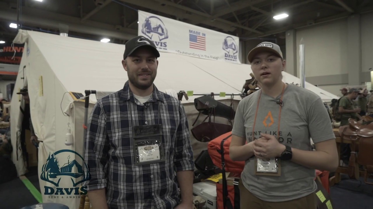 Davis Tent 2020 Western Hunt Expo Chris Davis with Jordan Budd