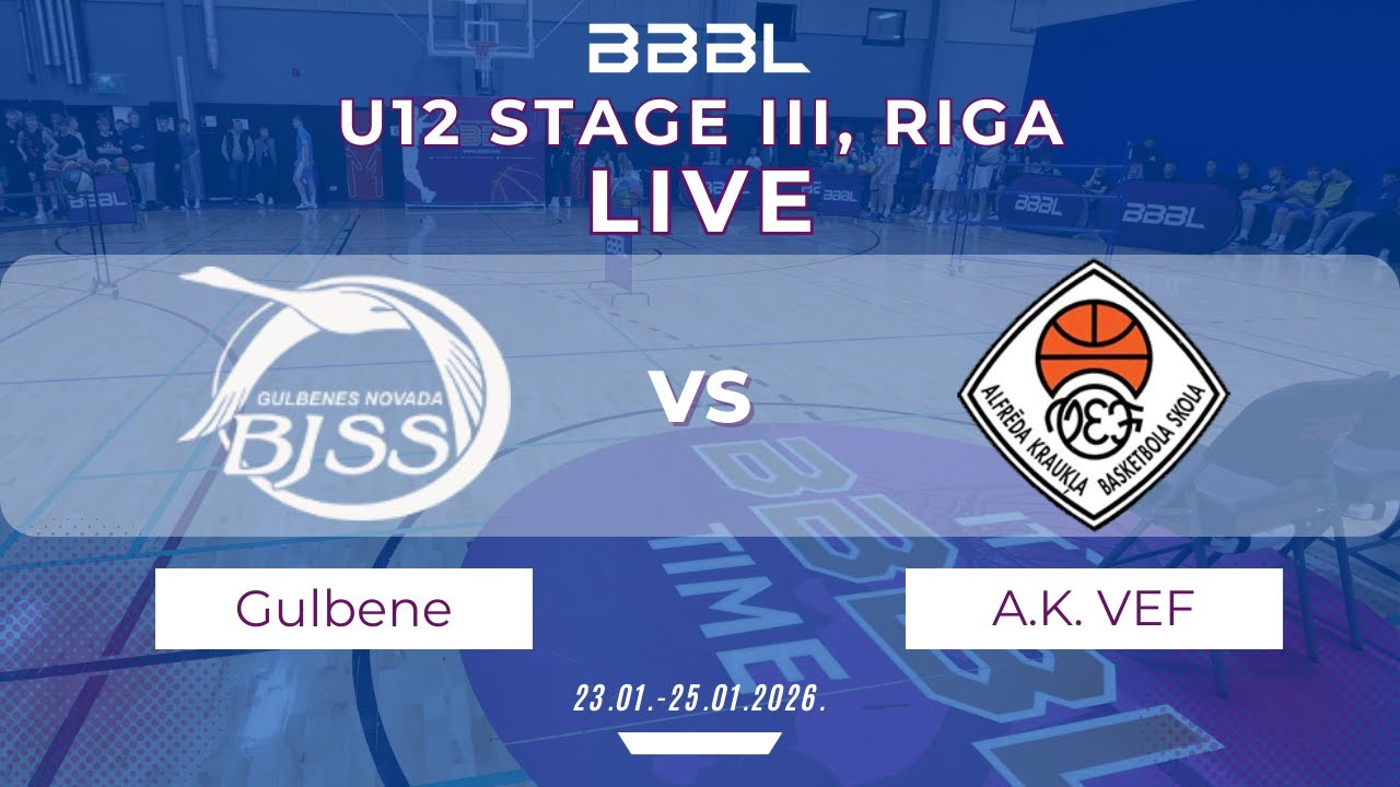Gulbene 2014 vs A.Kraukla VEF 2014 | BBBL U12 | Stage III