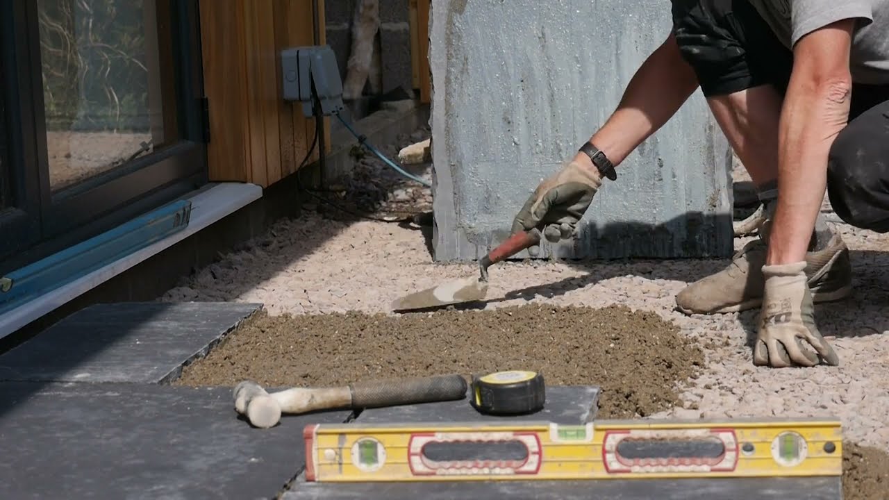 How to lay a limestone slab