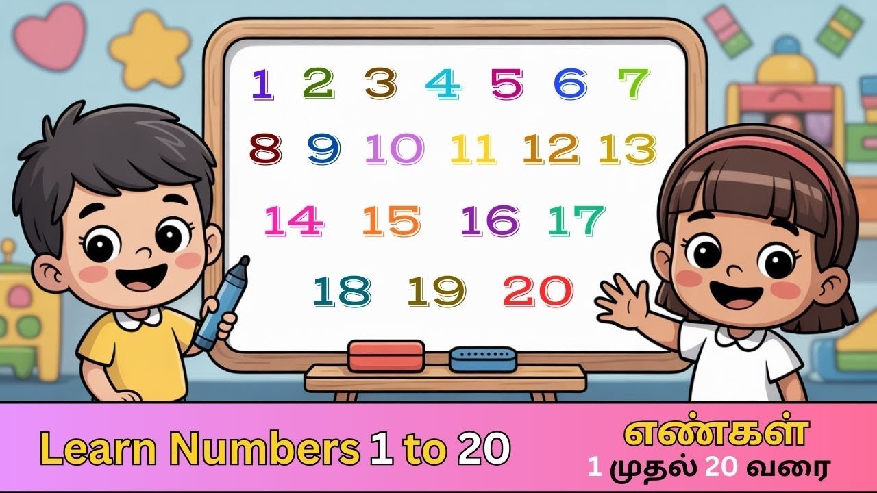 Kids Learn Numbers 1 to 20 / Counting Numbers for Kids / எண்கள் / Numbers - Kids Learnium