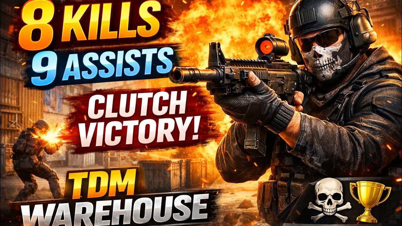 INSANE TDM Warehouse Domination 🔥 8 Kills 9 Assists | Clutch Victory Gameplay