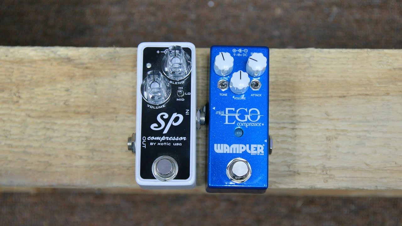 WAMPLER EGO MINI vs XOTIC SP COMPRESSOR (Using a Strat, Les Paul with a Vox Amp)