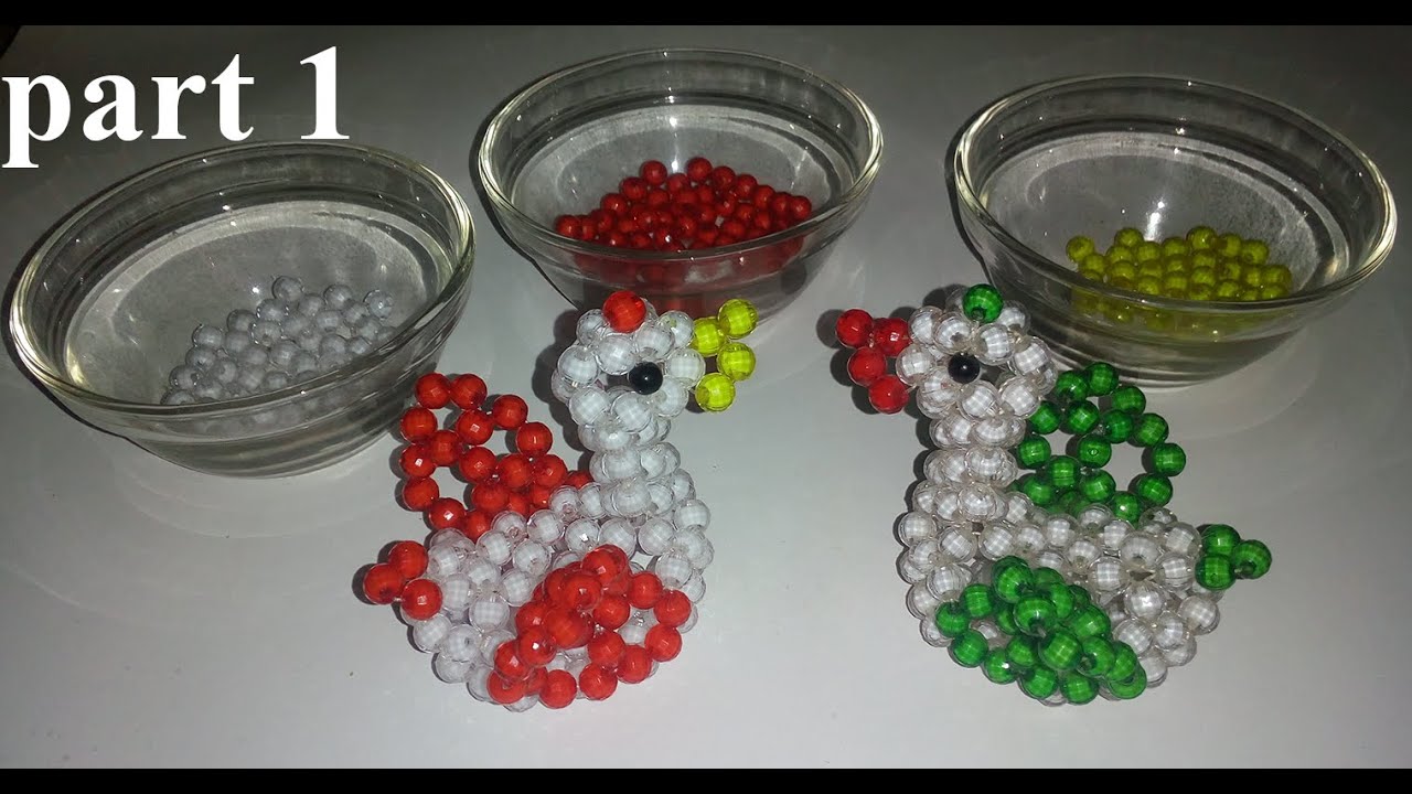 পুতির হাঁস /How to make a beaded animals/ Duck (part 1)