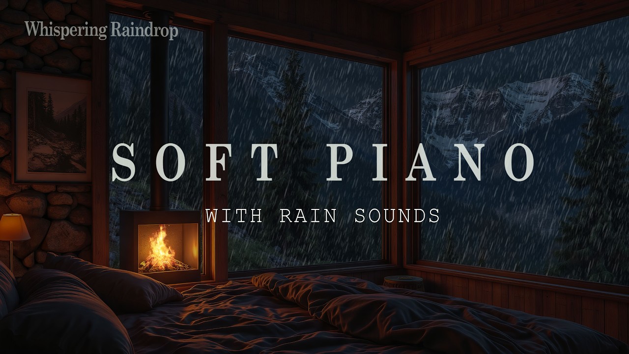 Rain Outside the Bedroom is Perfect for Deep Sleep 🌧️ Soft Piano for Beat Insomnia, Stress, Healing
