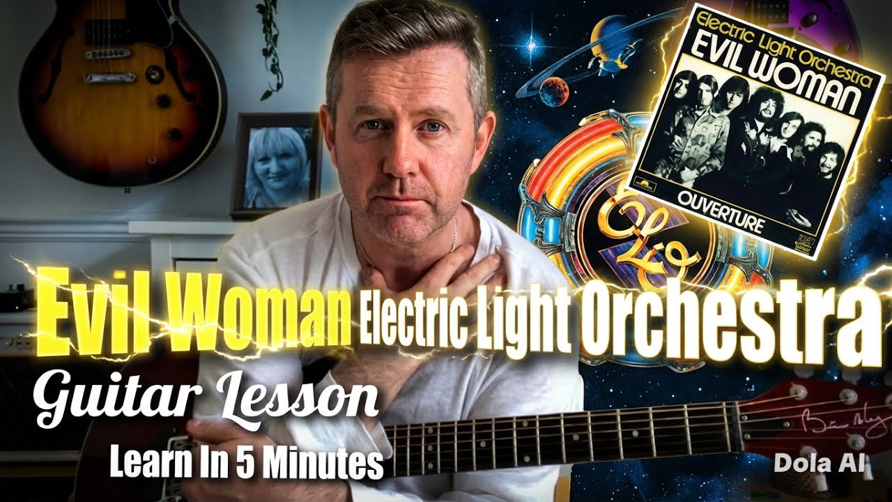 Evil Woman - Electric Light Orchestra  - Easy Guitar Lesson - Learn To Play It In 5 Minutes