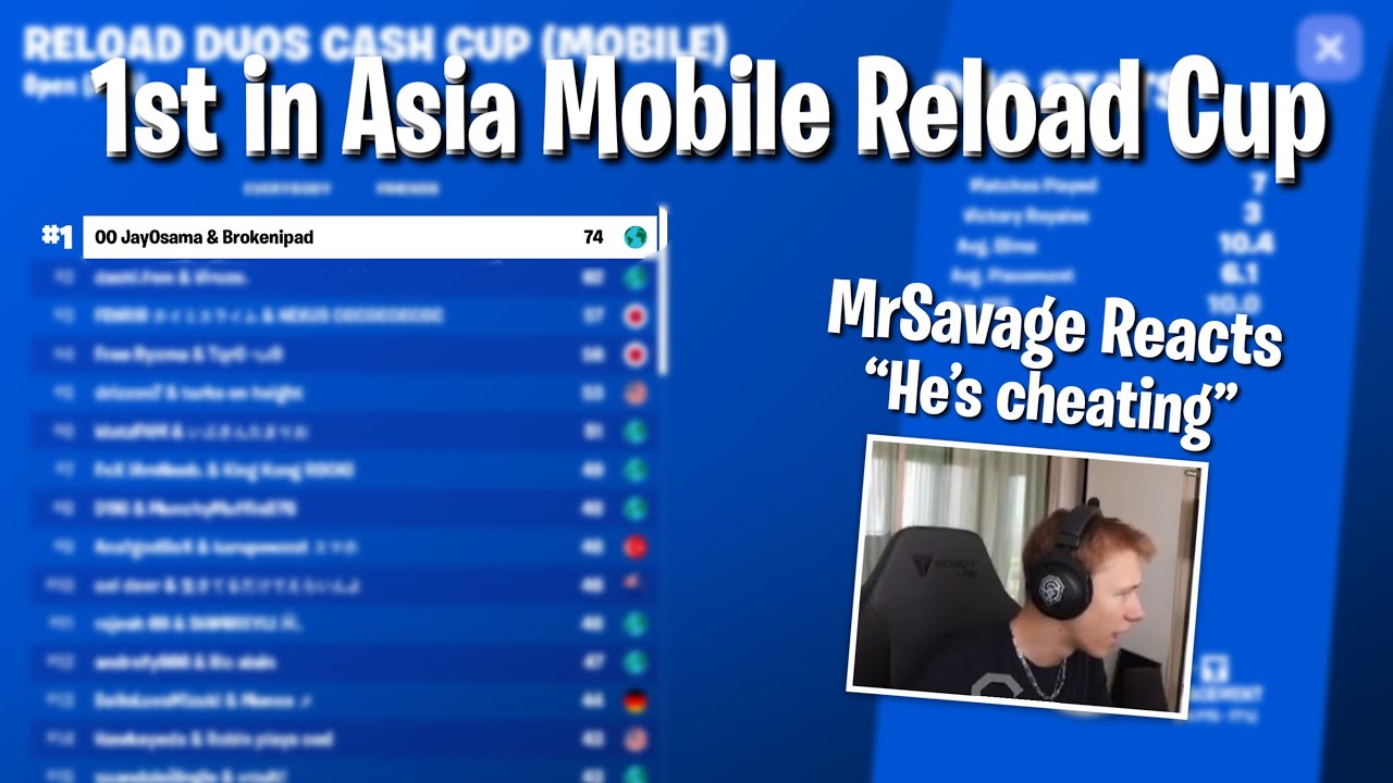 How We Got 1st in Asia Reload Mobile Cup…| JayOsama