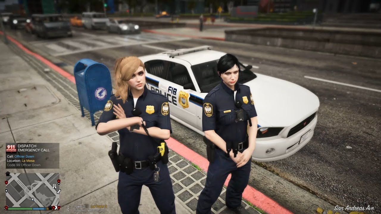 Gta 5 LSPDFR Lore Friendly Episode: Female FIB Police Officer Patrol With Partner!