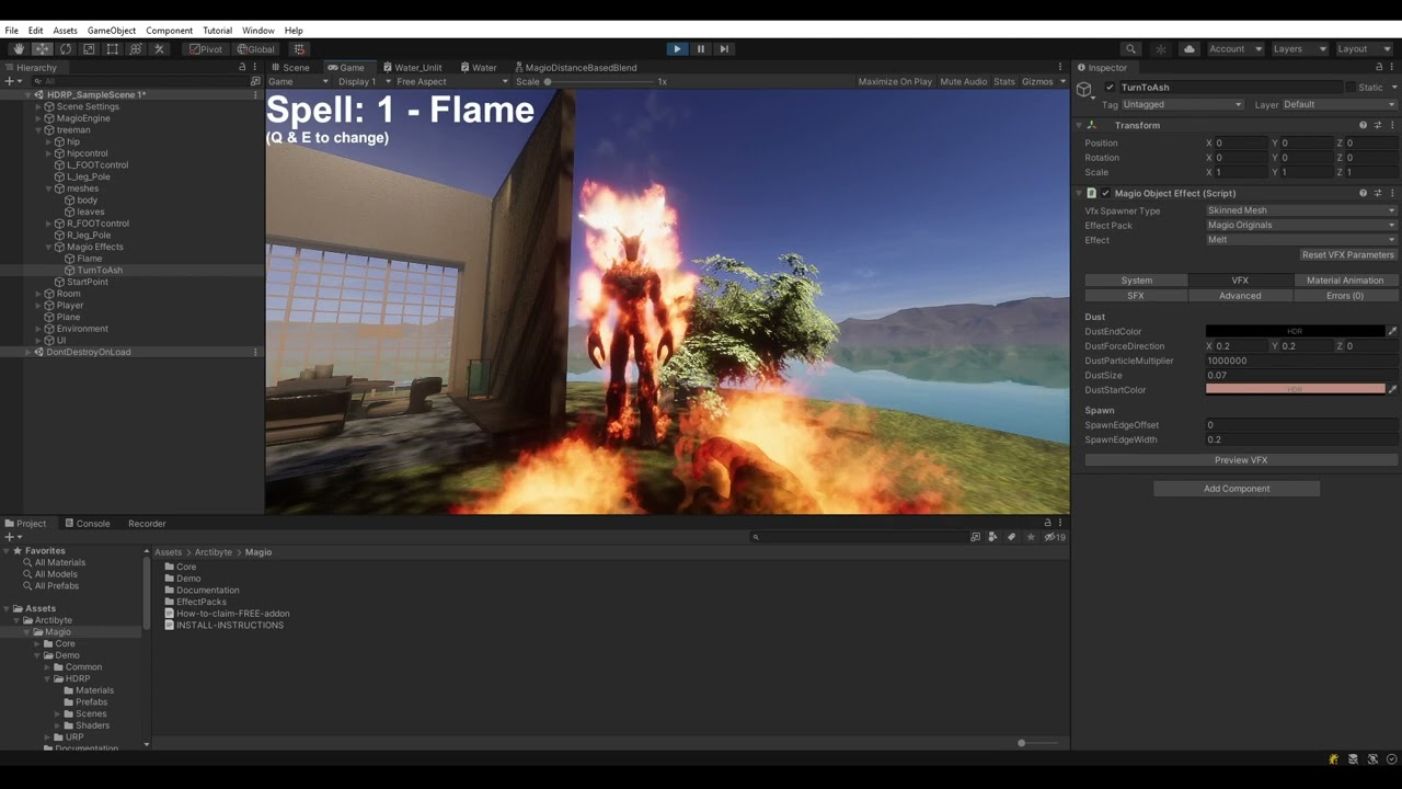 Magio Quick Tips - Turn To Ash - Unity Asset Tutorial