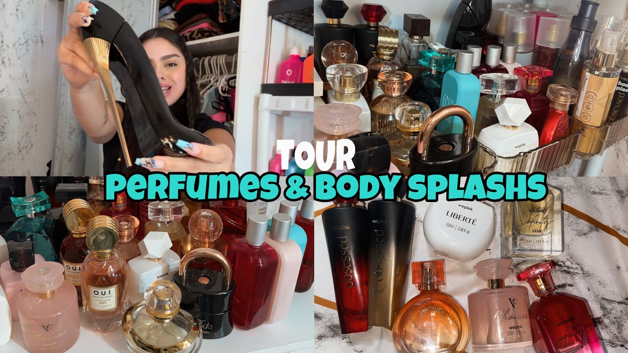 TOUR PELOS MEUS PERFUMES E BODY SPLASHS🥰✨- #perfume #coleçãodeperfumes #perfumecollection