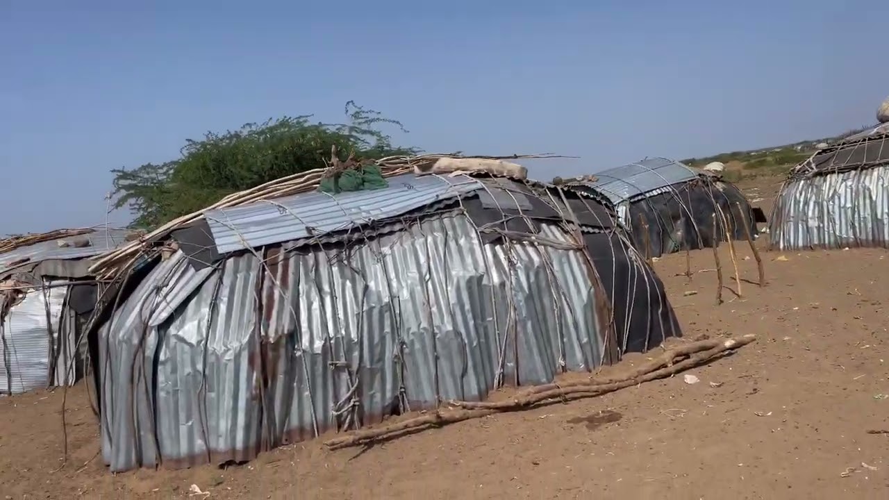 They live in this small hut in the desert #africa