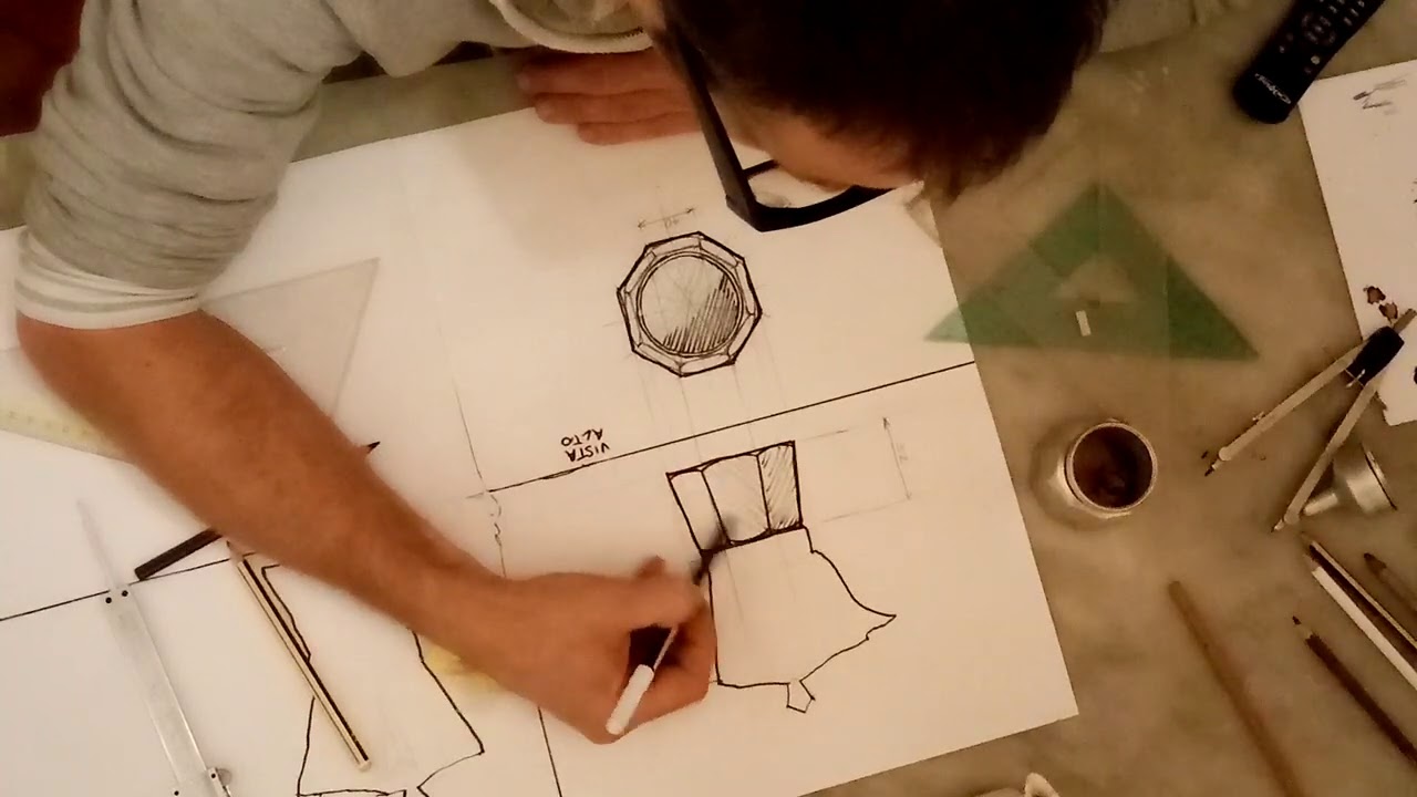02 disegnare  Vista Frontale caldaia moka