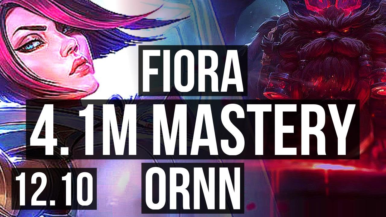 FIORA vs ORNN (TOP) | 4.1M mastery, 1200+ games, 6 solo kills | KR Challenger | 12.10