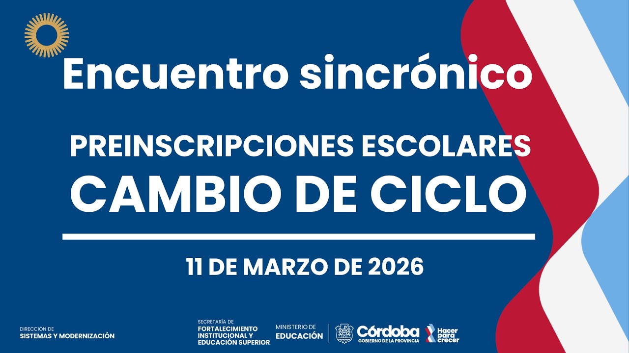 PREINSCRIPCIONES ESCOLARES  - CAMBIO DE CICLO
