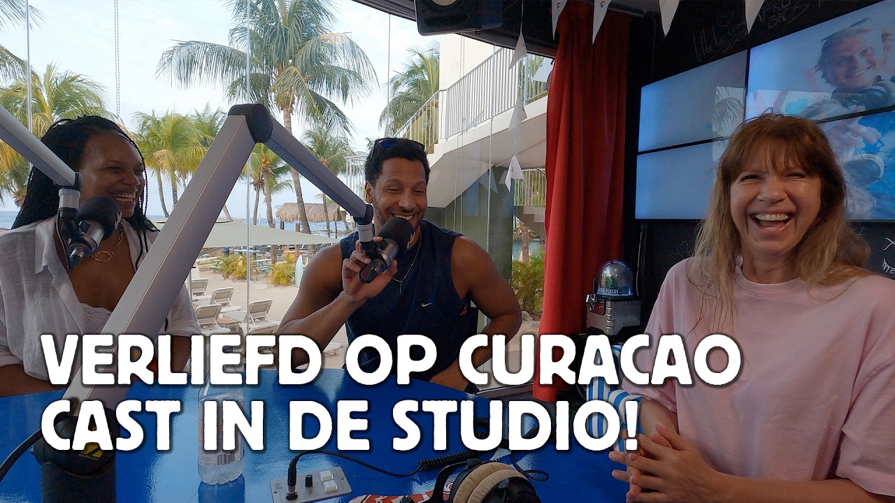 'HET VOELT ALS THUISKOMEN!' De cast van Verliefd Op Curaçao in de Dolfijn FM studio!