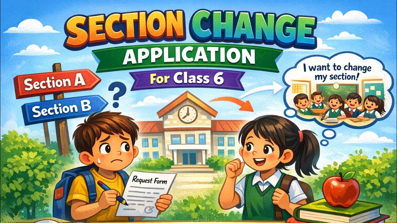 Section Change Application kaise likhen | Class 6Easy Section Change Application
