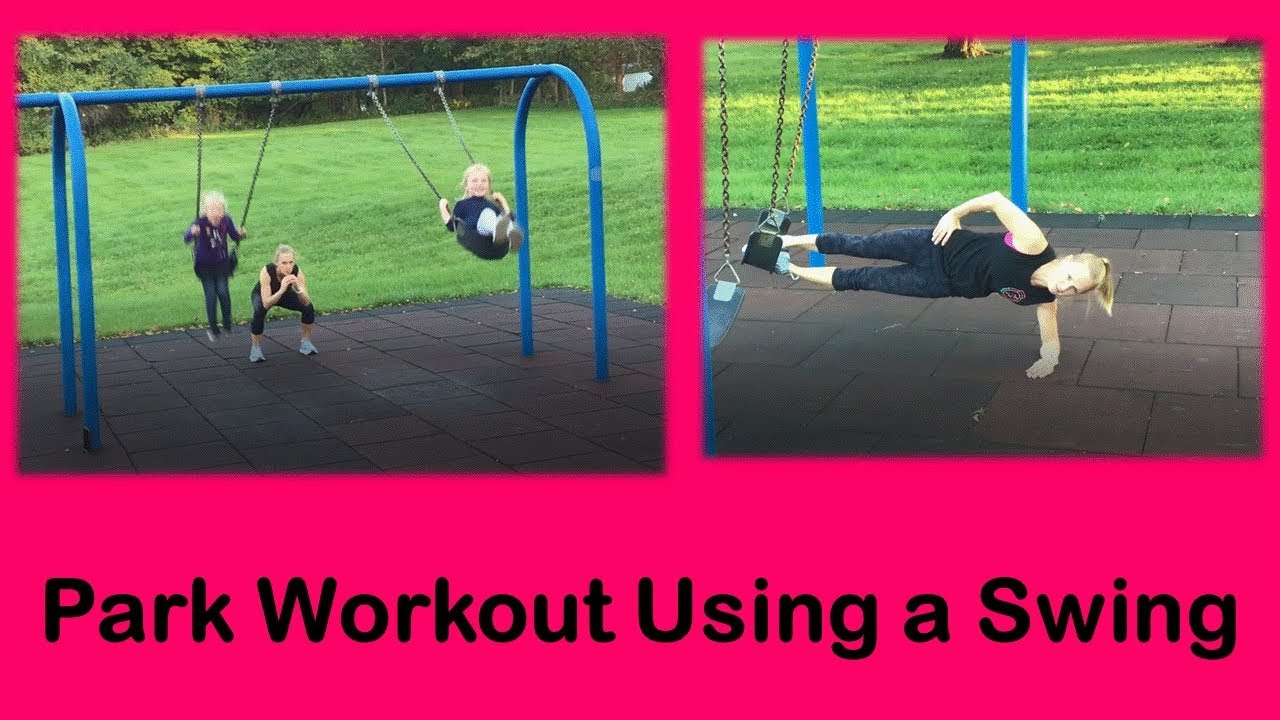 Mommy and Me- Workout at the Park Using a Swing