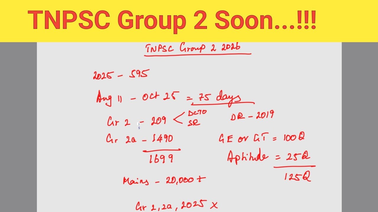 TNPSC Group 2 2026 Notification Soon...!!!